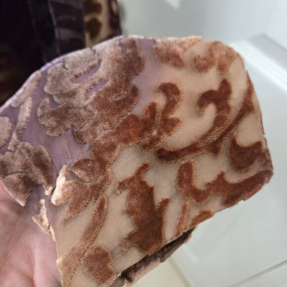 Sundance Blazer Womens 8 Firelight Silk blend Velvet Burnout Purple Brown Boho - Picture 7 of 10